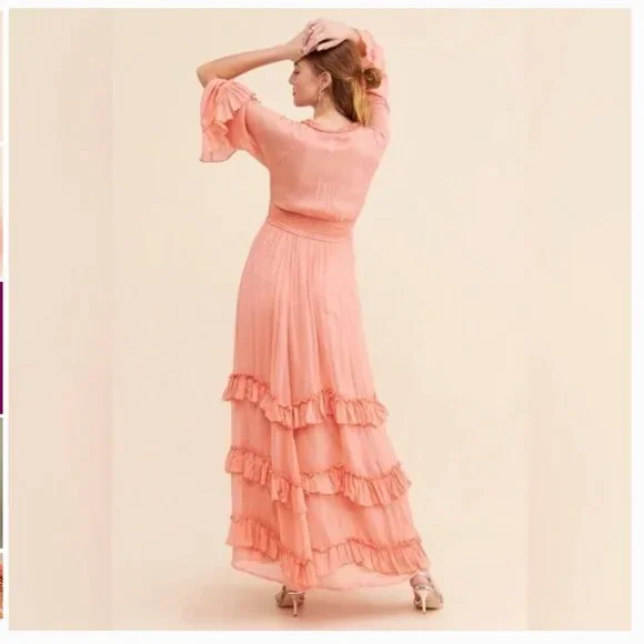 knee length dresses for ladies Seraphina Midi Dress in Angel Floral Cream main image 1